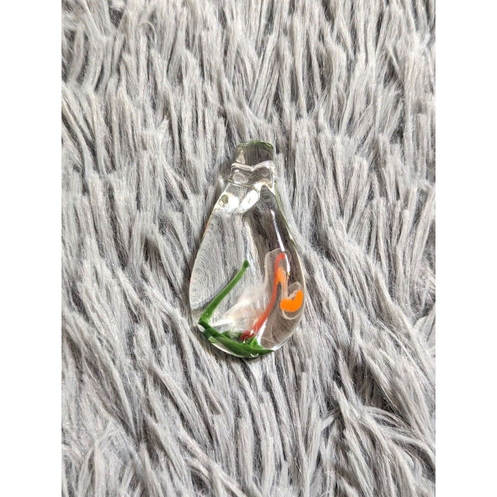 Art Glass Teardrop Deco Shaped Pendant Choker Jewelry Artisan‎ Murano Style